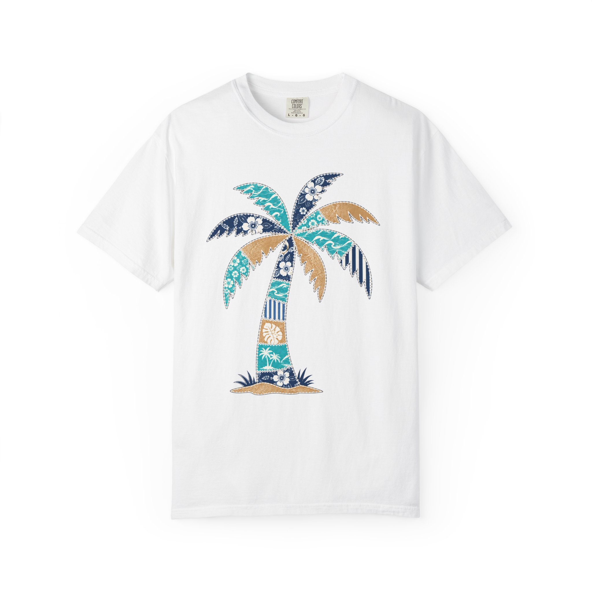 Patchwork Palm Tree Tee - Image 2