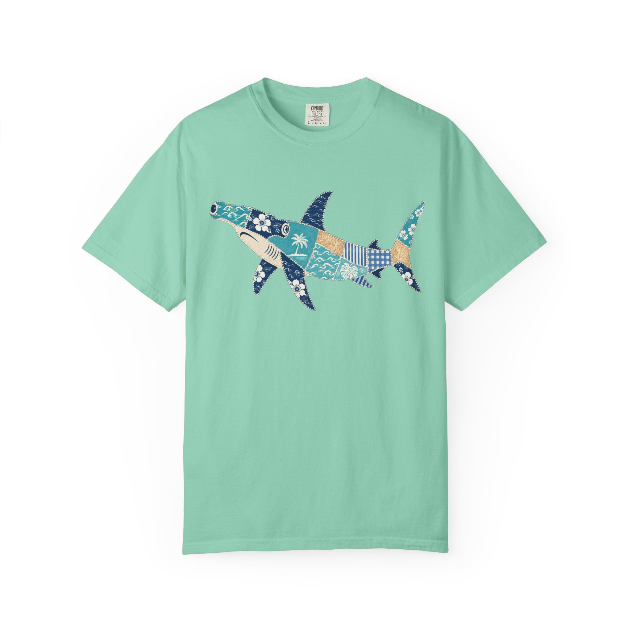 Patchwork Hammerhead Shark Tee - Image 4