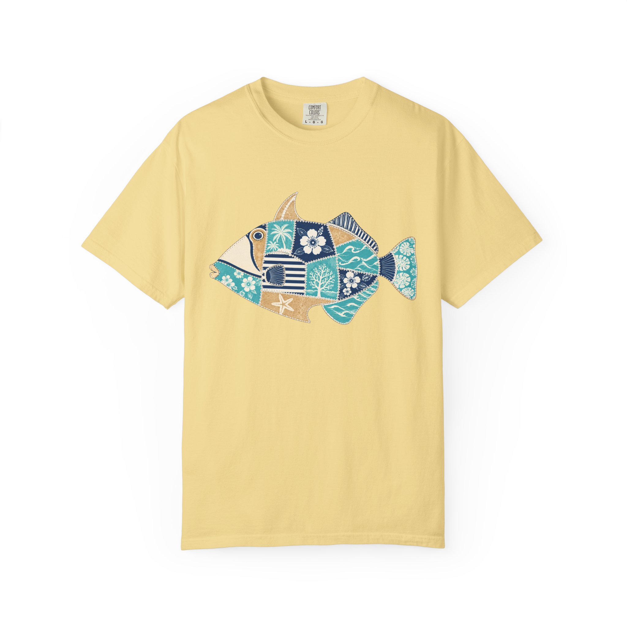 Patchwork Tropical Fish Tee - Image 3