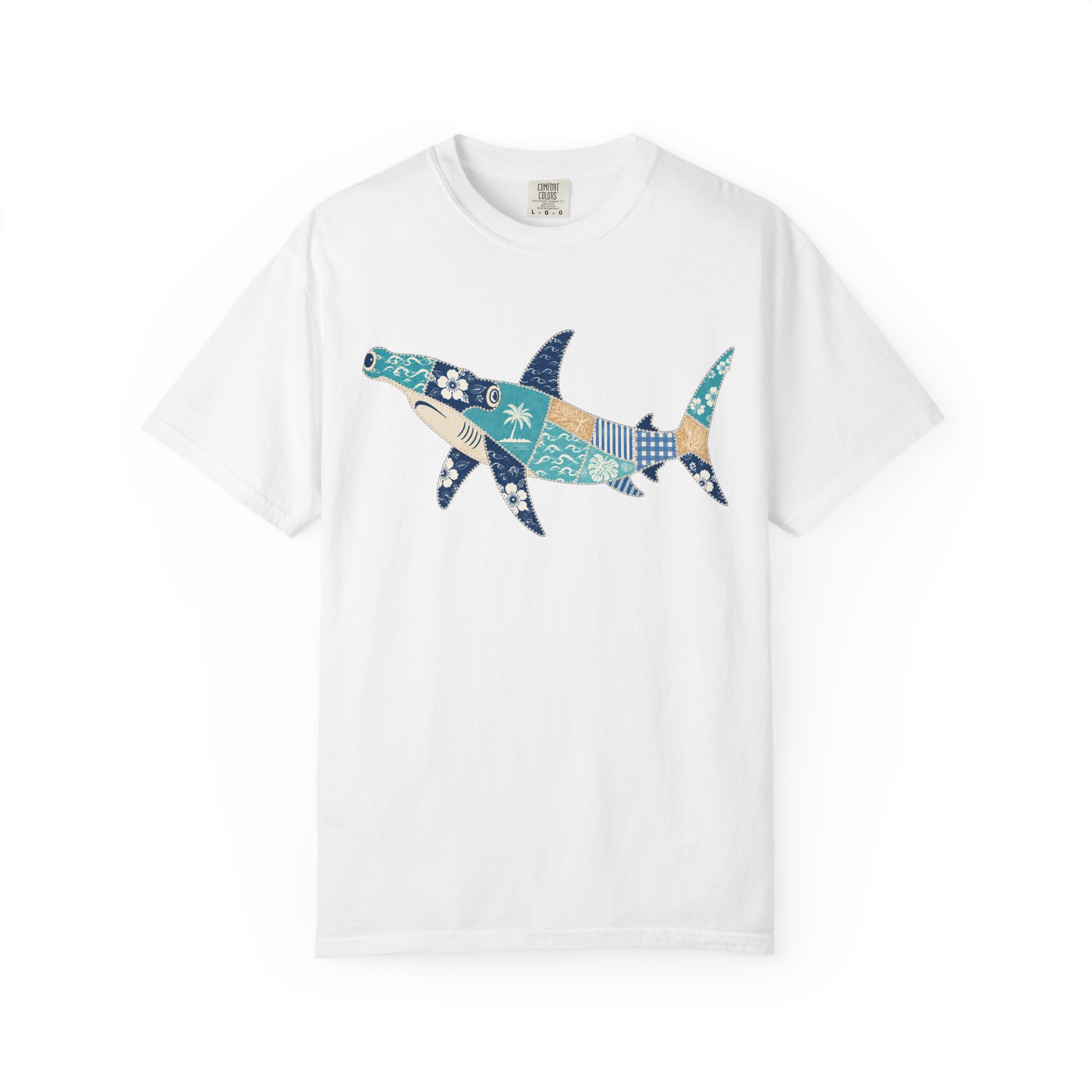 Patchwork Hammerhead Shark Tee - Image 2