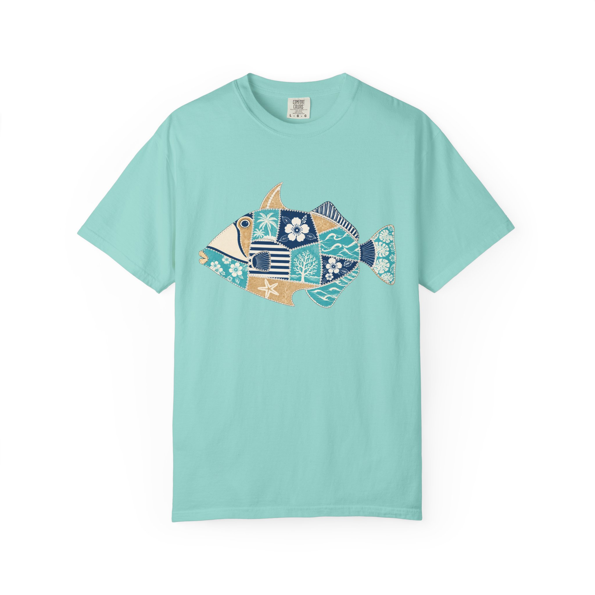 Patchwork Tropical Fish Tee - Image 5