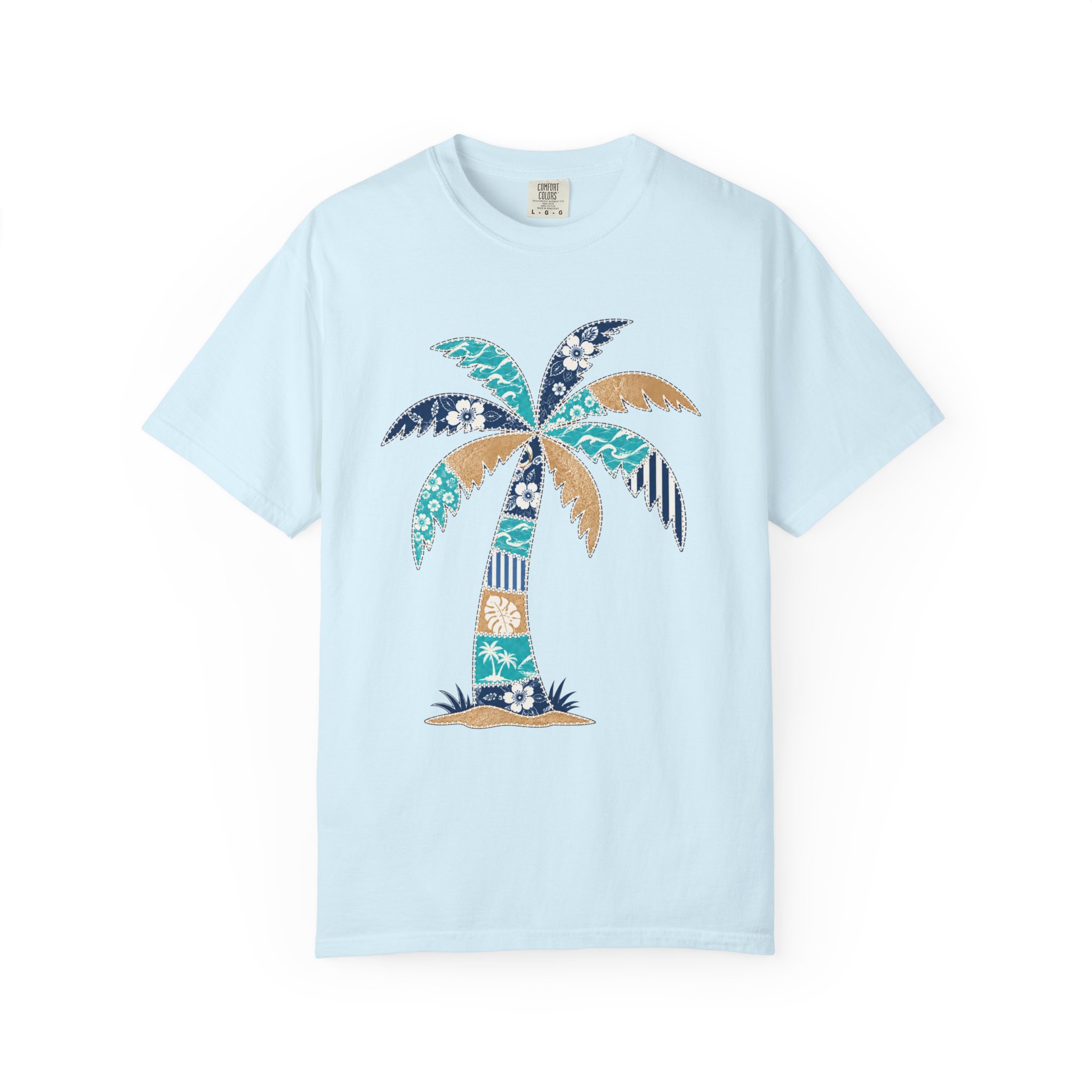 Patchwork Palm Tree Tee - Image 7