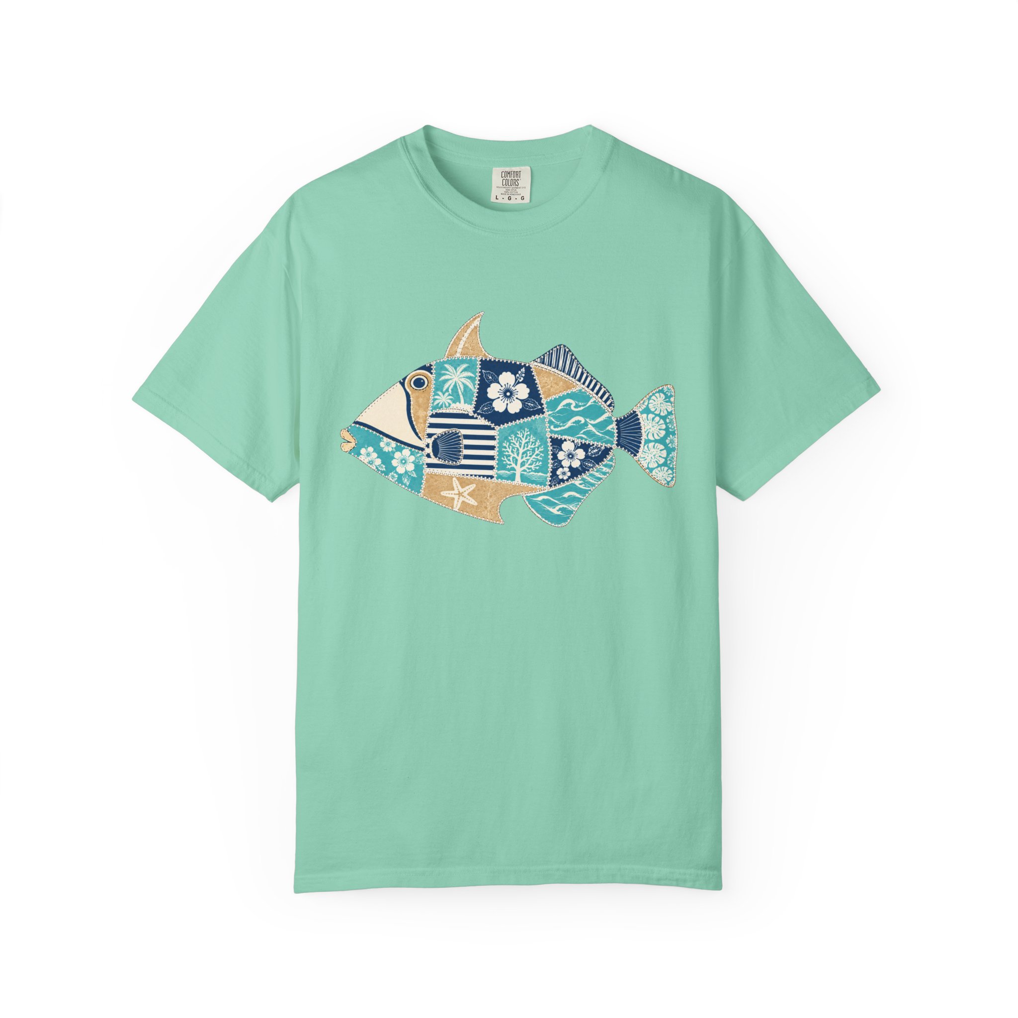Patchwork Tropical Fish Tee - Image 4