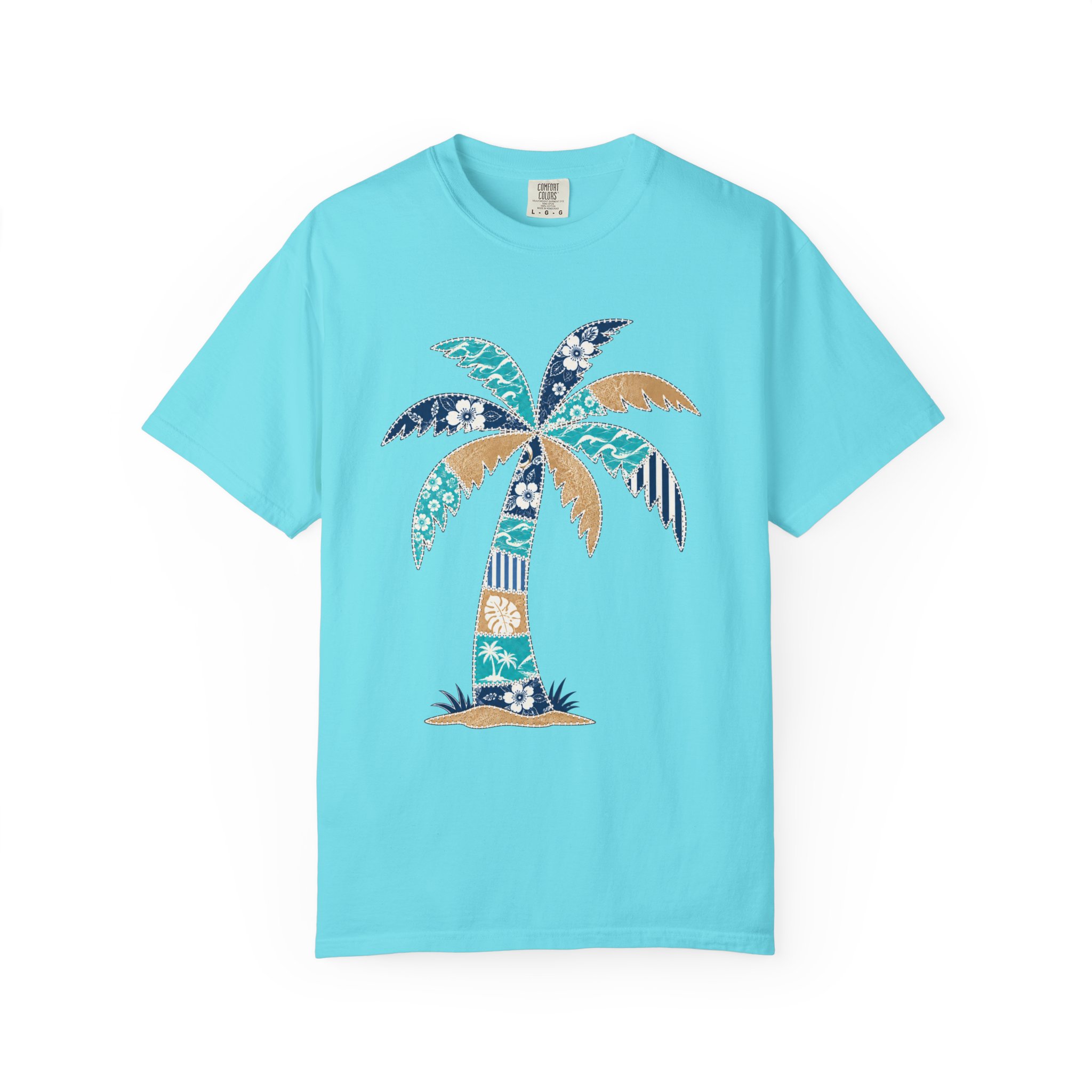 Patchwork Palm Tree Tee - Image 6