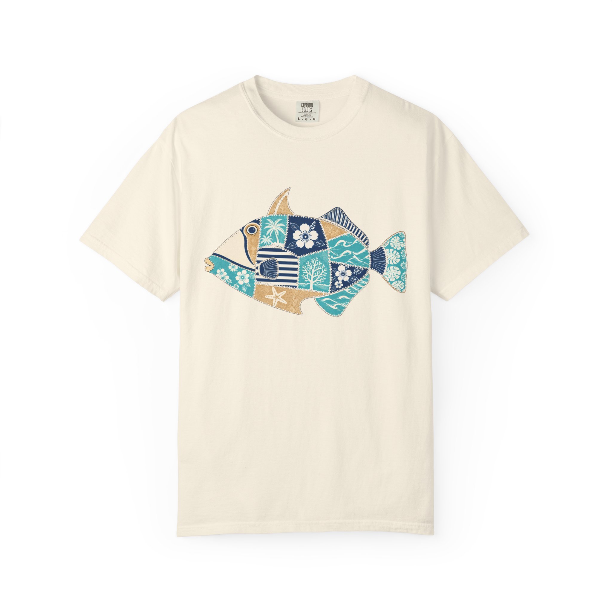 Patchwork Tropical Fish Tee - Image 8