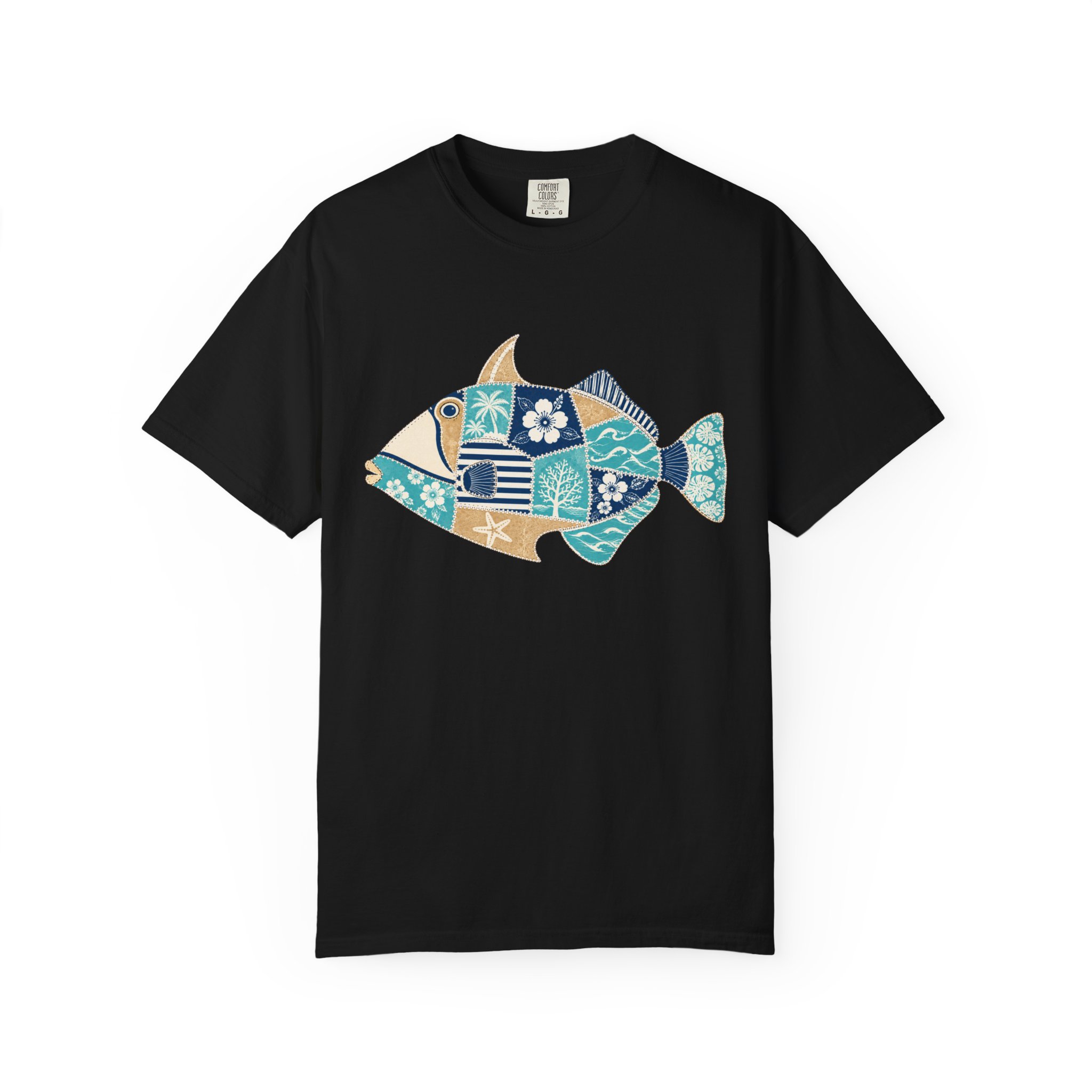 Patchwork Tropical Fish Tee - Image 10