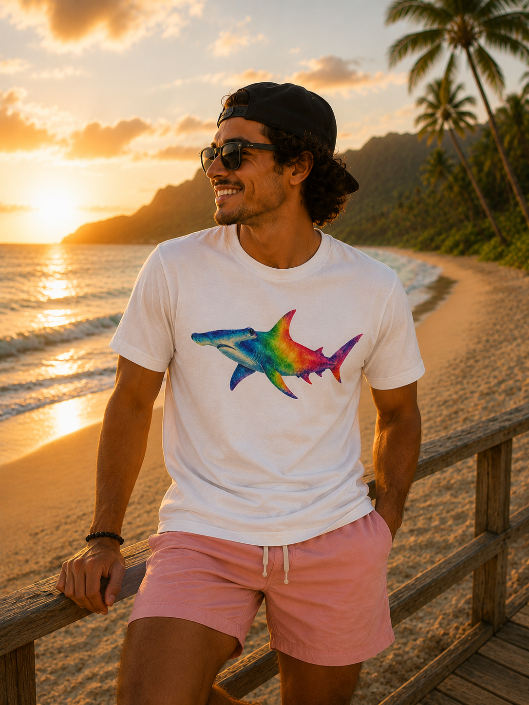 Rainbow Shark Tee