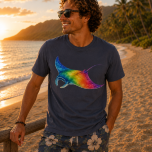 Rainbow Manta Ray Tee