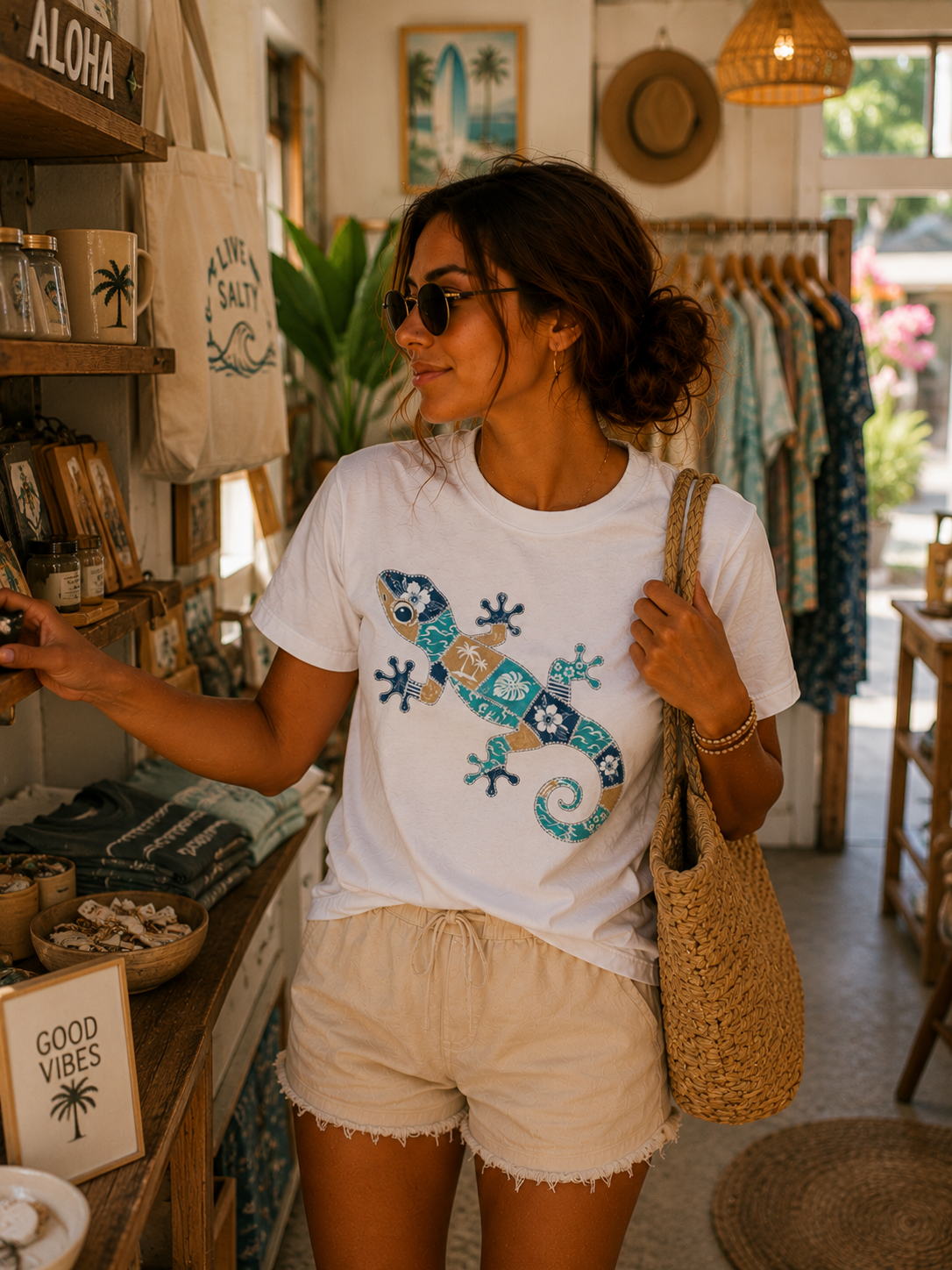 Patchwork Gecko Tee