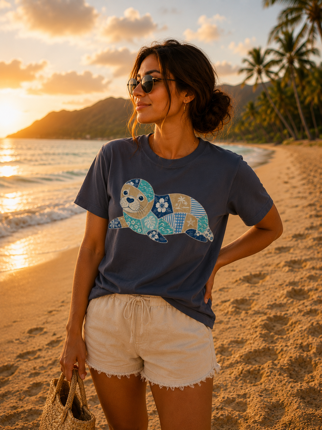 Patchwork Monk Seal Tee