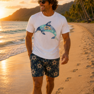 Patchwork Dolphin Tee