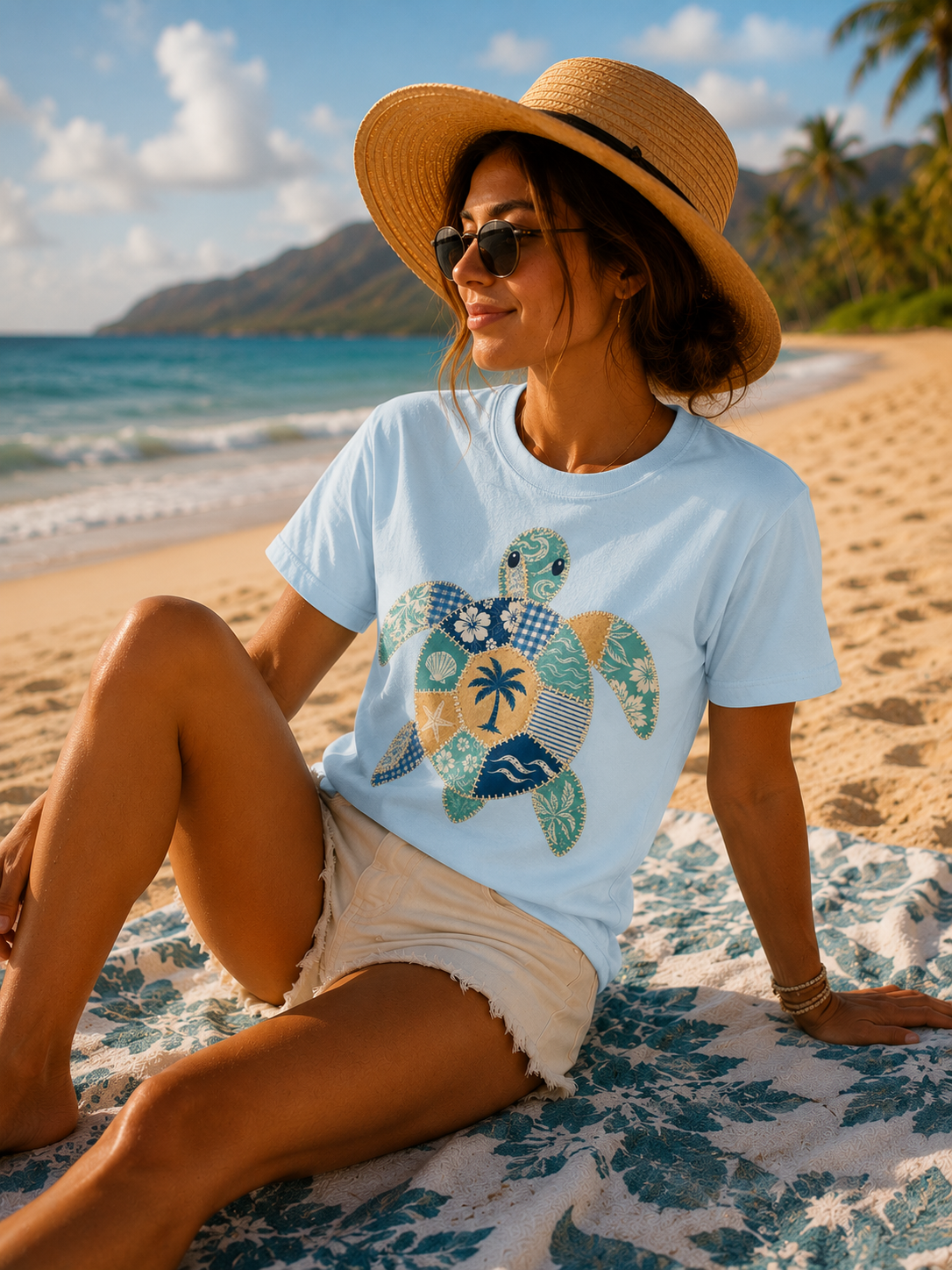Patchwork Sea Turtle Tee