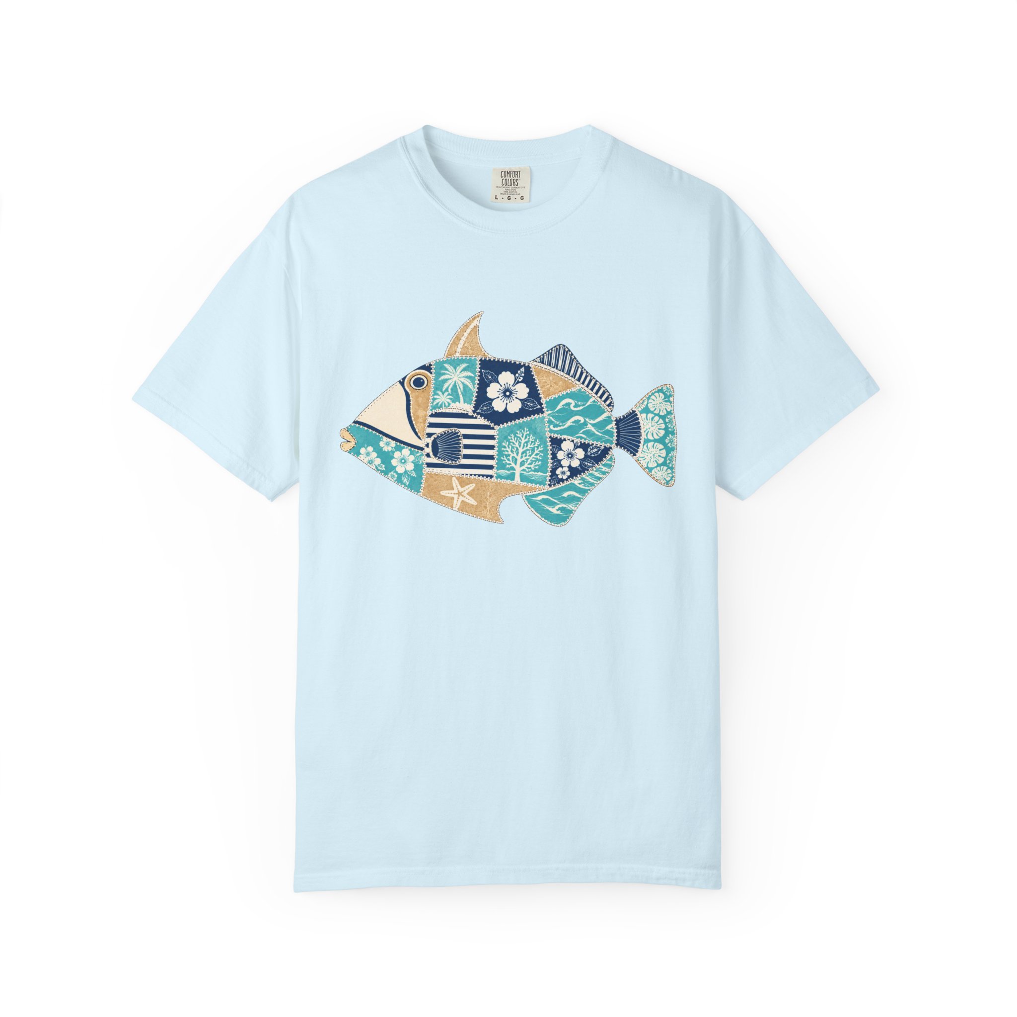 Patchwork Tropical Fish Tee - Image 7