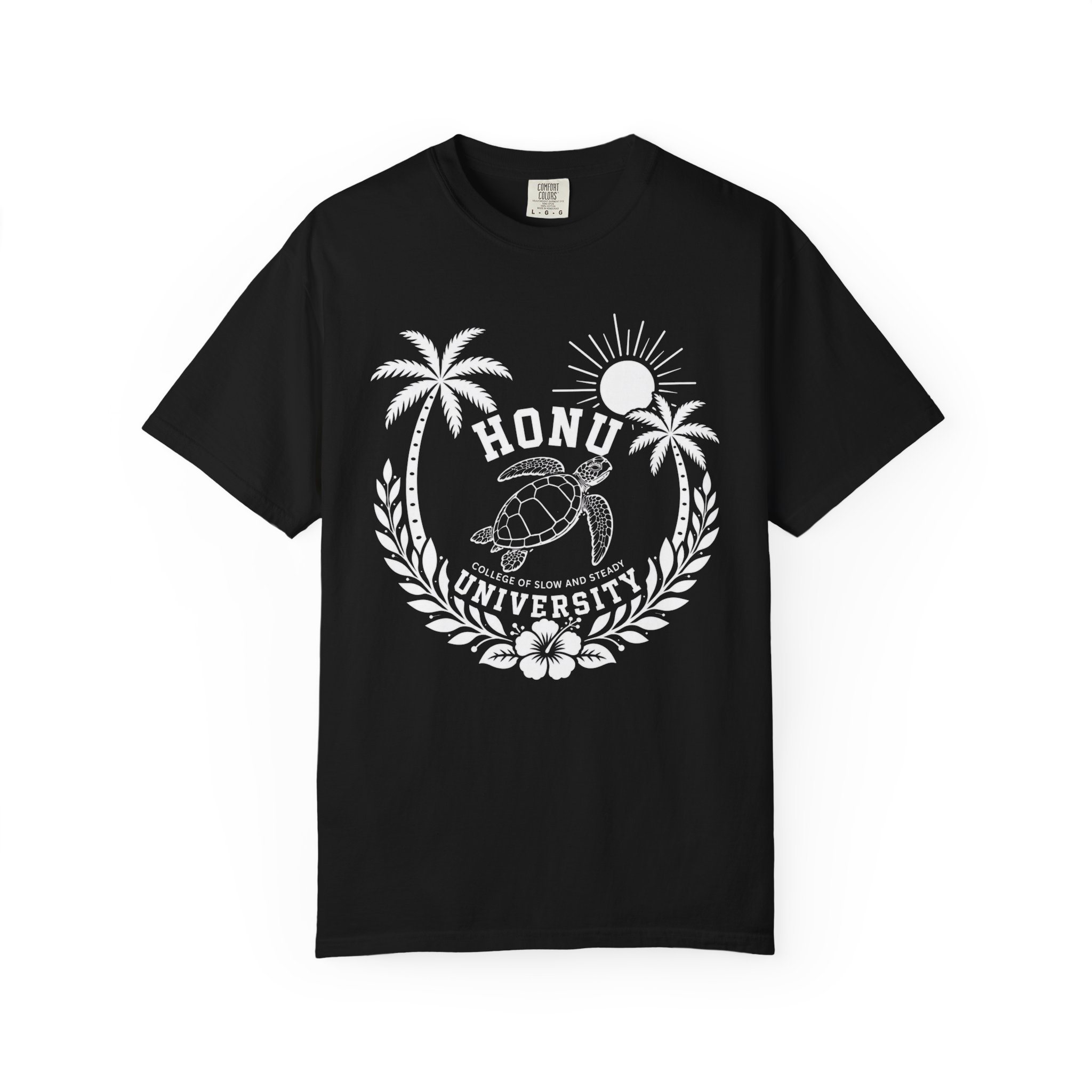 Honu University Turtle T-shirt | Hawaiian Palm Island Design - Image 4
