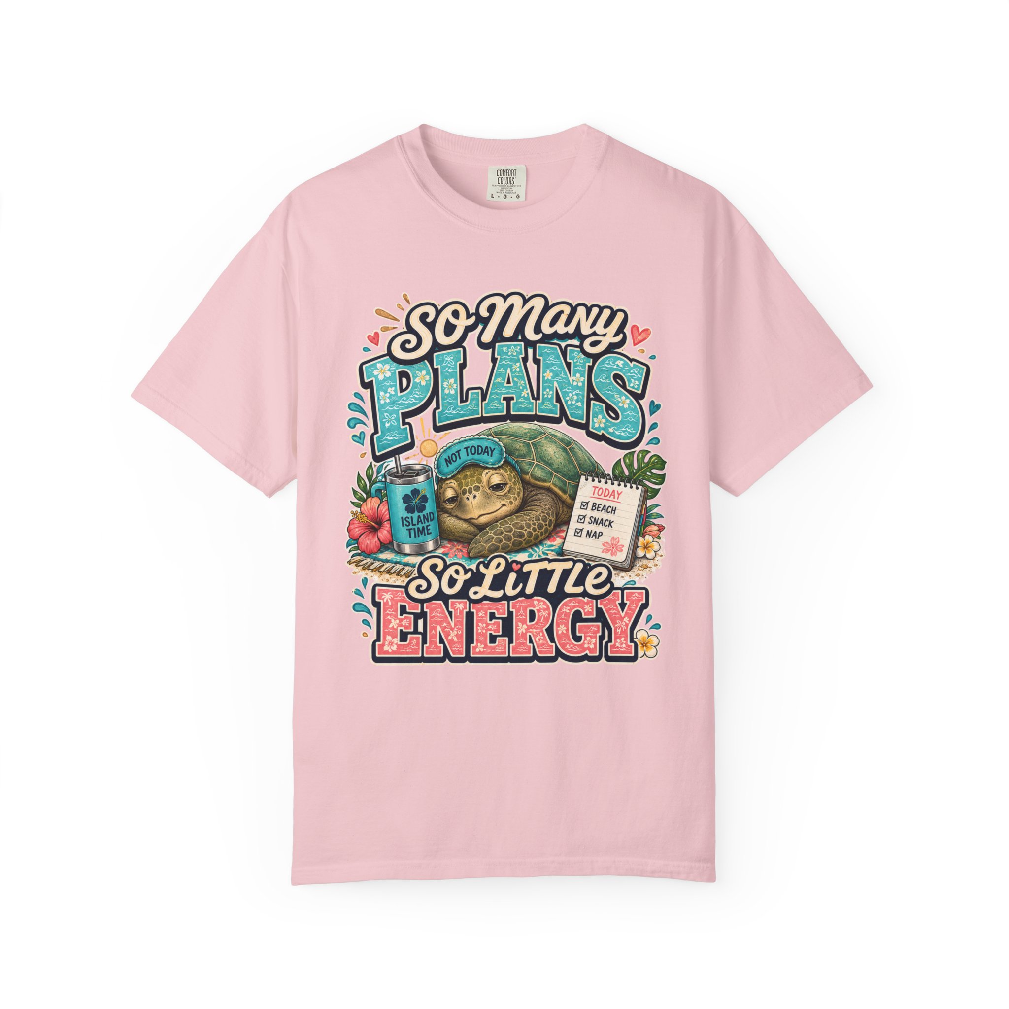 So Many Plans So Little Energy T-Shirt | Sea Turtle Illustration, Relaxed Humor - Image 10